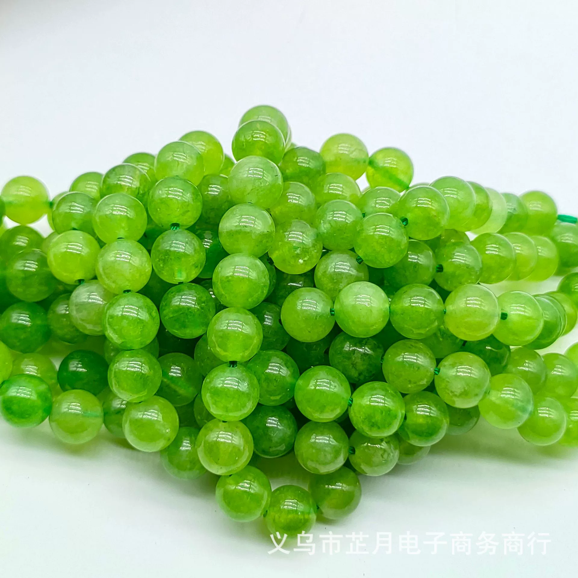 Round Amethyst Beads, Natural White Jade Optimized, 4/6/8/10 mm Strands