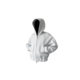 American High Street Heavy Short Hooded Sweatshirt Men's Trendy Brand New Split Line Profile Zipper Coat Winter