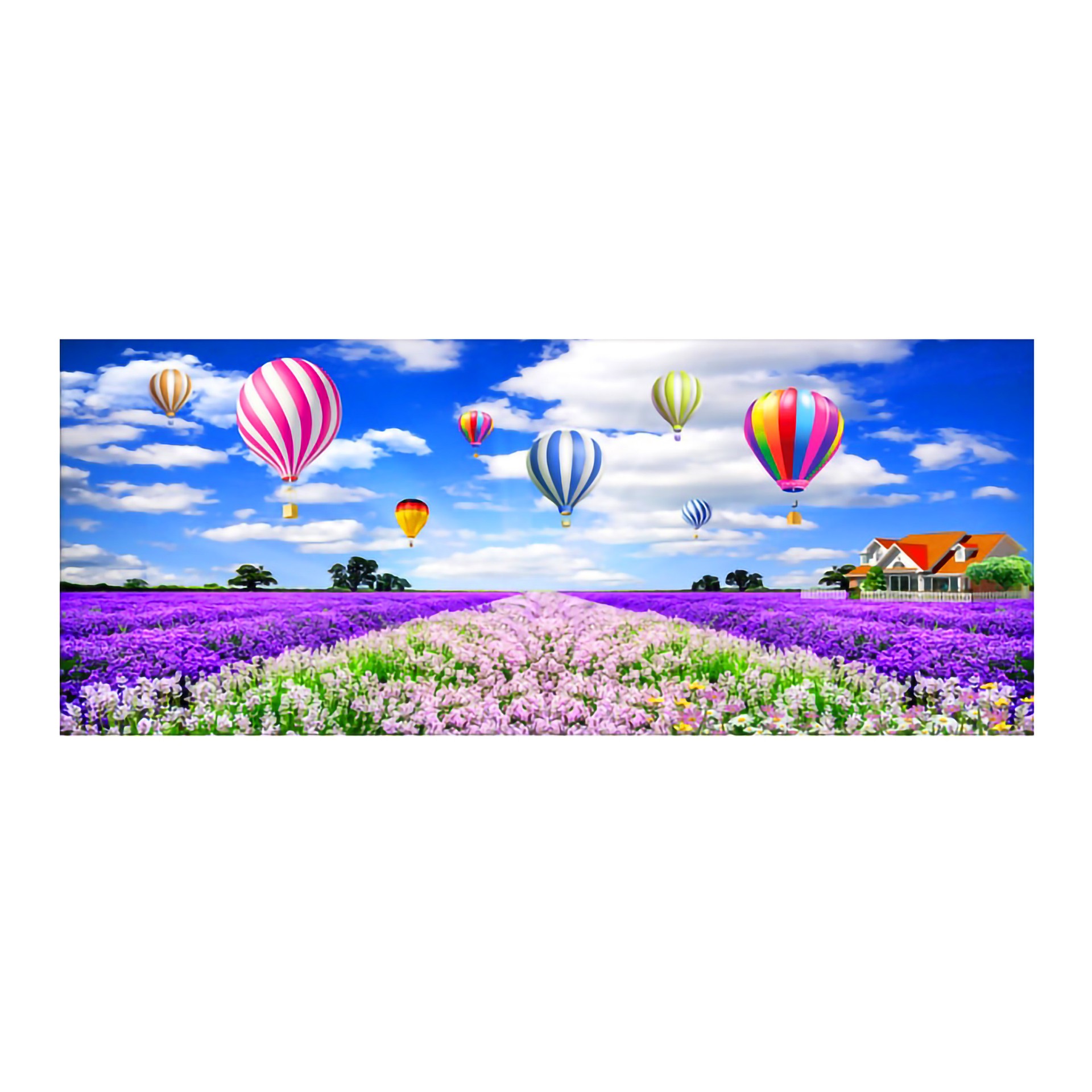 Monalisa Royal punto de cruz Lavender Manor globo aire caliente nuevo paisaje pastoral grande hecho a mano simple image 5