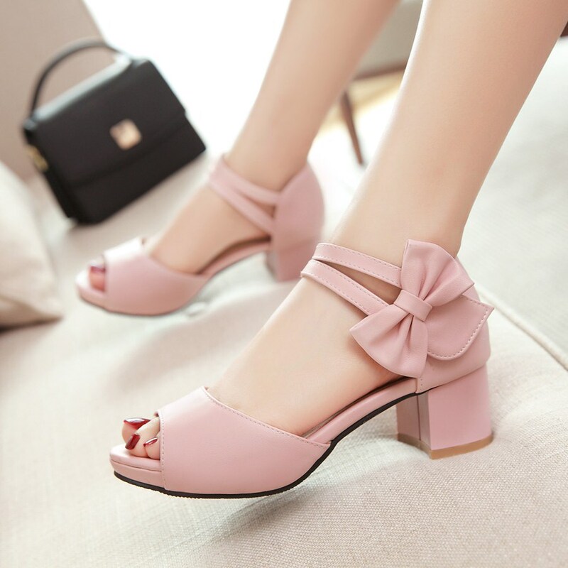 Children's High Heels Girls' Online Popular Spring and Summer Students 12-Year-Old Girl's Big Children's Sandals 2020 New Summer Fairy Style 9