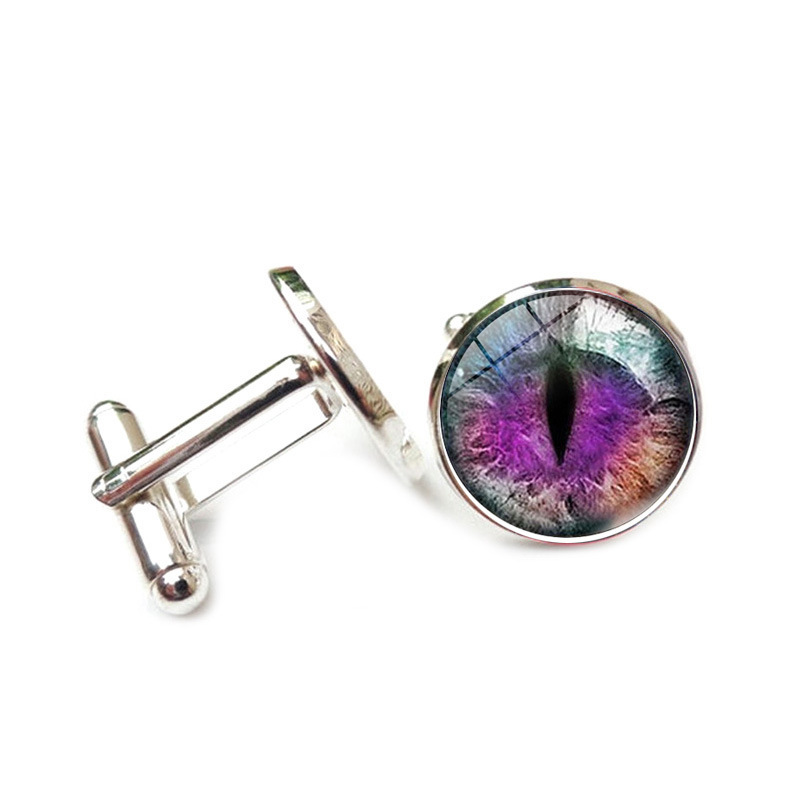 Cross-border New Accessories Longan Cat's Eye Time Gem Cufflinks Men's European and American Fashion Shirt French Cufflinks Cuffstuds