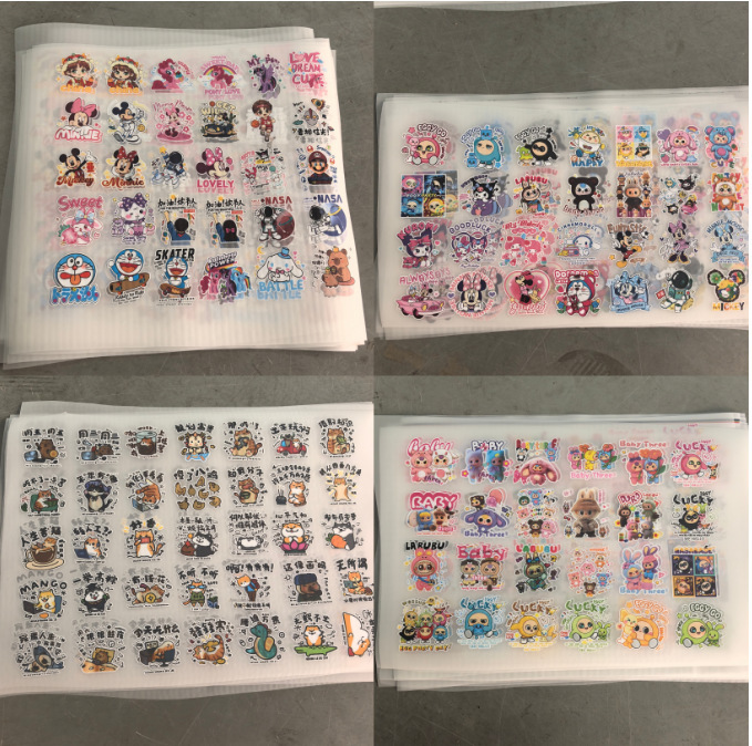 漫画の小さな赤ちゃん服熱転写オフセット熱転写新しいコレクションは切断して装飾できるアイロン熱転写ステッカー白インク|undefined