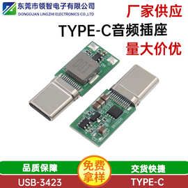 TYPE-C24P带板5V诱骗公头支持PD快充协议AC/DC适配器转换插头充电