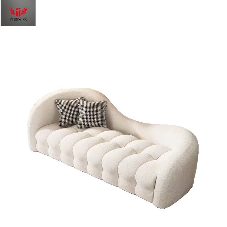 Nórdico casero crema sofá de arco salón de belleza residencial tienda de ropa sofá de recepción simple sofá de forma especial