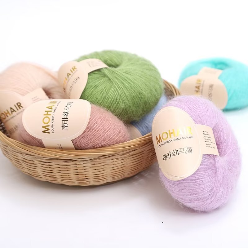 South African baby mohair fine thread hand woven plush scarf shawl sweater thread soft wool cashmere wiring