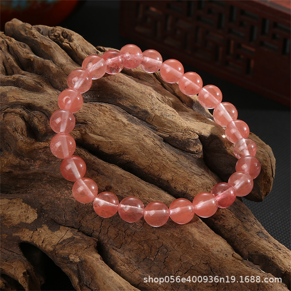 Moda simple 8mm pulsera de piedra de ágata natural alta sensación de mano de cristal cuentas pulsera comercio exterior al por mayor damas