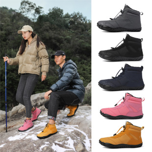 Outdoor Five-finger Snow Boots 2025 Cross-border Autumn and Winter Men and Women Couple Waterproof Cotton Shoes fleece-lined Thickened Mountaineering Cotton Boots