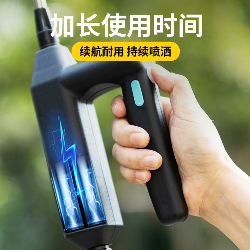 (2개) 꽃에 물주기, 정원용 물총, 스프레이 건, 자동 펌핑 스프링클러, 물뿌리개용 충전식 전기 물뿌리개