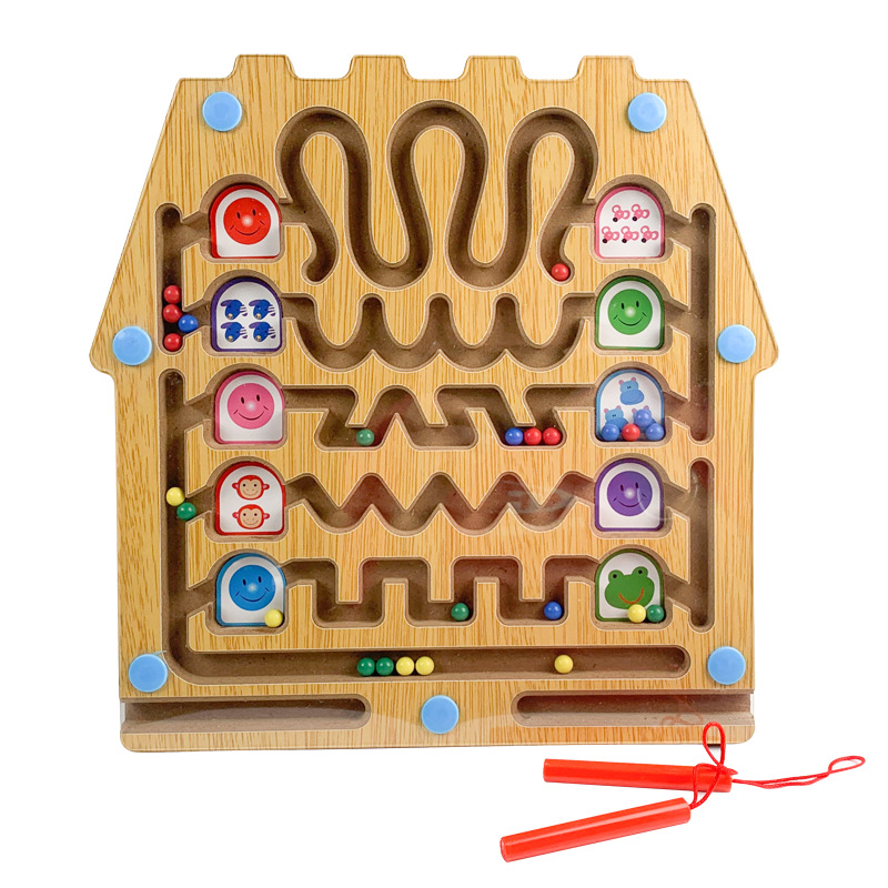 Laberinto magnético para niños juguete imán pluma laberinto juego interactivo entre padres e hijos educación temprana juguetes para niños pequeños al por mayor