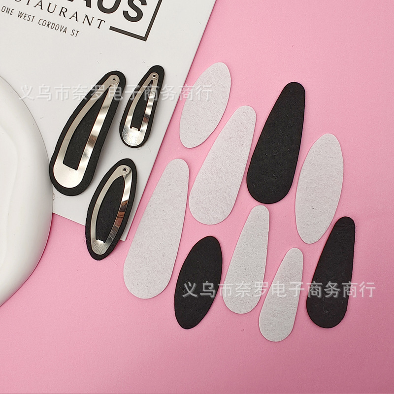 Drop-shaped non-woven DIY jewelry Oval non-woven fabric negative hairpin BB clip special handmade hair accessories Drop-shaped non-woven DIY jewelry Oval non-woven fabric negative hairpin BB clip special handmade hair accessories