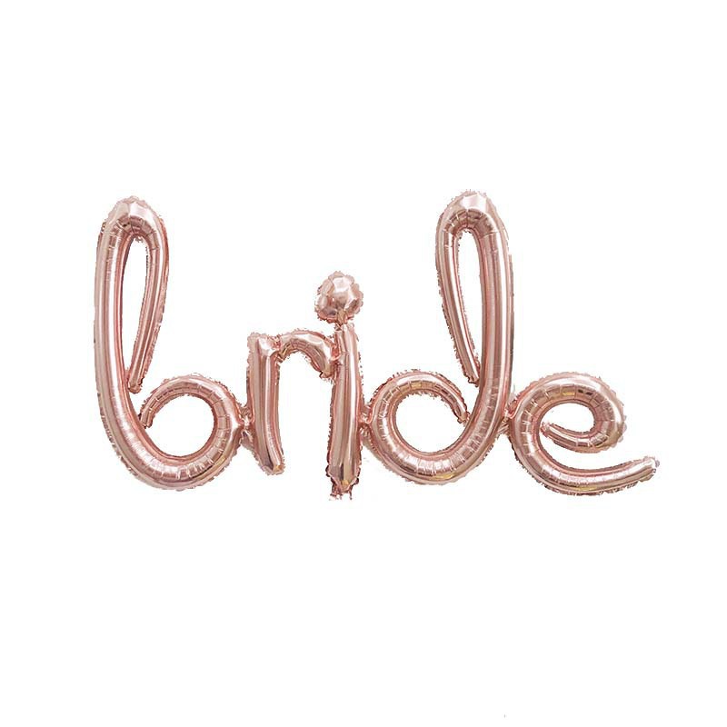 Propuesta transfronteriza oro rosa bride to be juego de globos novia decoración de boda conjunto de globos de letras image 5