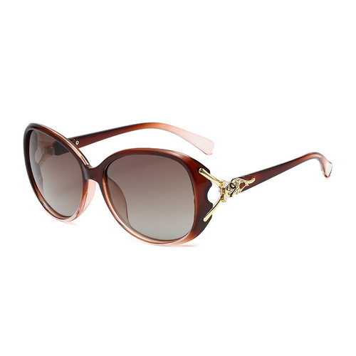 New style sunglasses, women's color-changing polarized glasses, fox headband, diamond trendy style, generous and fashionable outdoor glasses