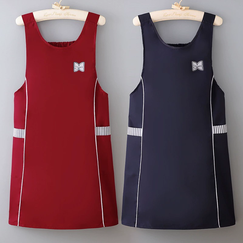 Поясной жилет в студенческом стиле, водонепроницаемый фартук, бытовая водонепроницаемая и маслостойкая мужская и женская рабочая одежда, широкие бретели, износостойкий жилет