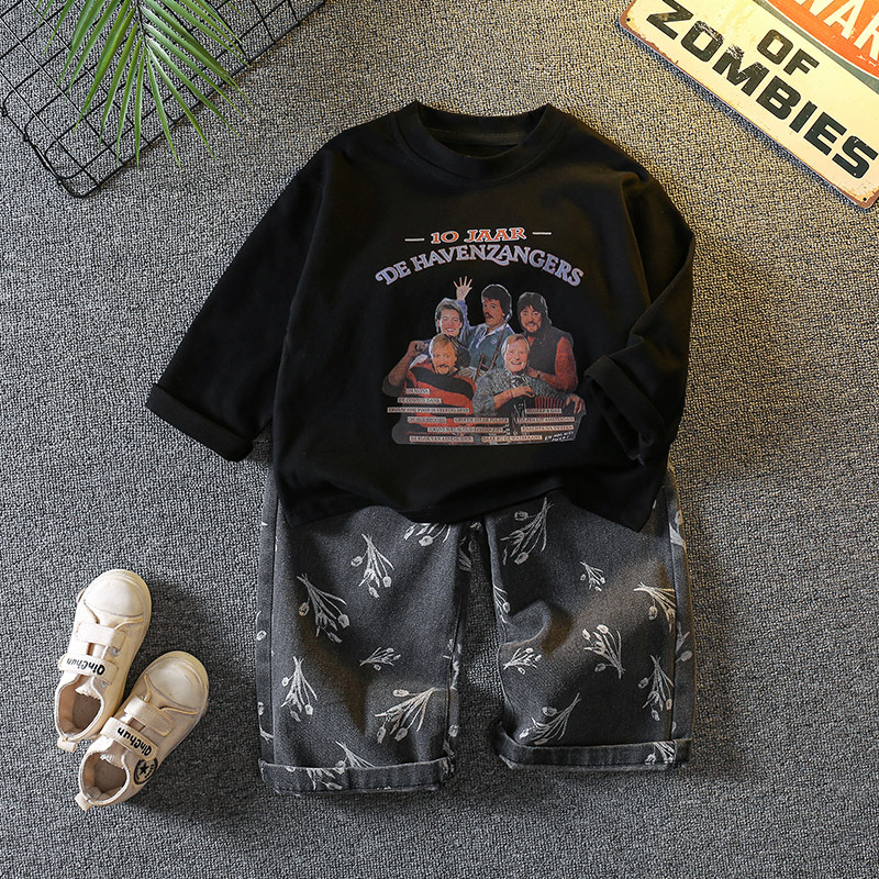 6087 traje de suéter para niños primavera y otoño 2024 nuevo traje para niños bebé otoño oso camisa de fondo de dos piezas