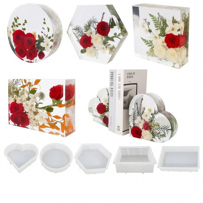 跨境DIY水晶滴胶书挡摆台硅胶模具 书桌挡板制作装饰饰品摆件