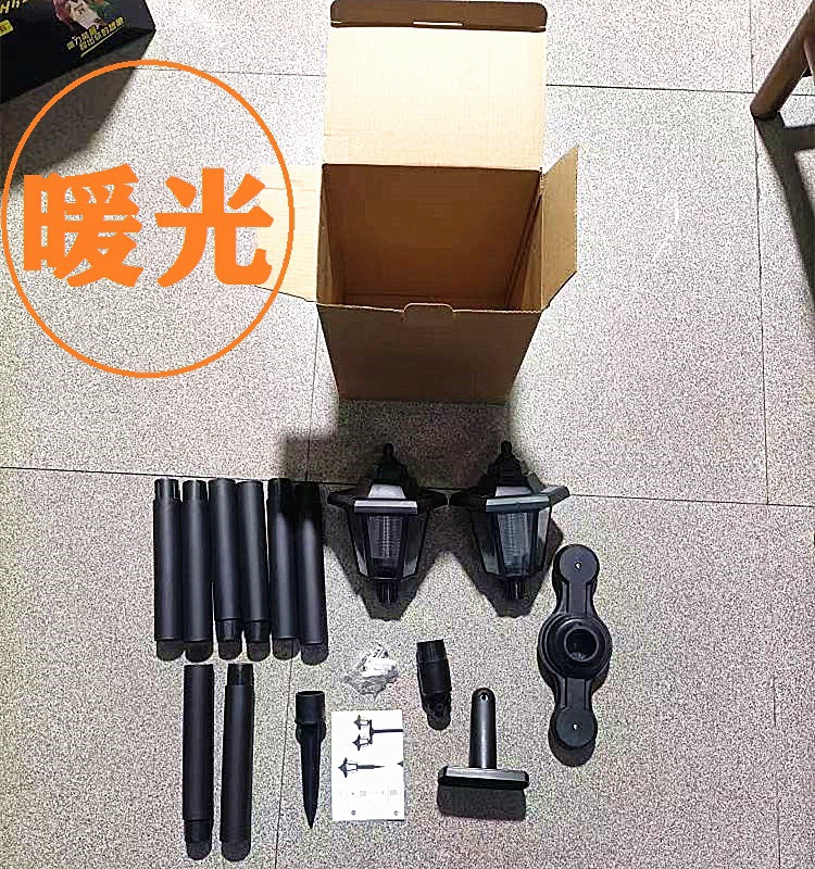 Fábrica suministra luz solar LED de pared de inducción césped patio villa decoración hexagonal paisaje jardín luz exterior