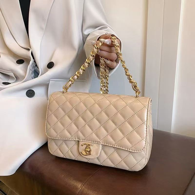 包包2025春季新款链条小方包时尚菱格bags女包斜挎单肩锁扣小香风|undefined