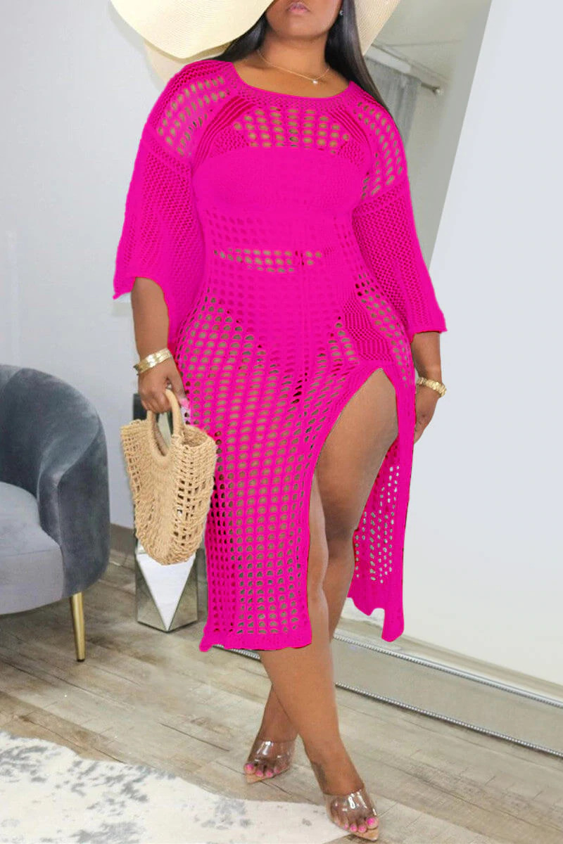 跨境新款肥婆加大碼比基尼性感沙灘裙非洲電商款沙灘罩衫訂單連接