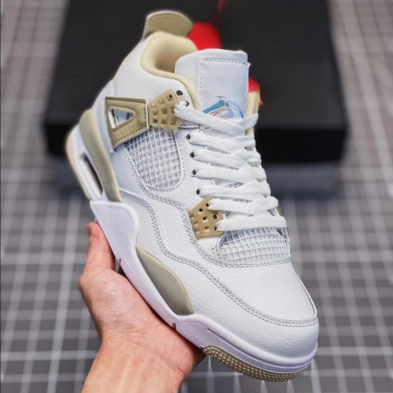 莆田工場 aj4 ピュアオリジナルバスケットボールシューズダークグリーンジョー 4 パープルデニム滑り止め耐摩耗性男性と女性のカジュアルランニングシューズ|undefined