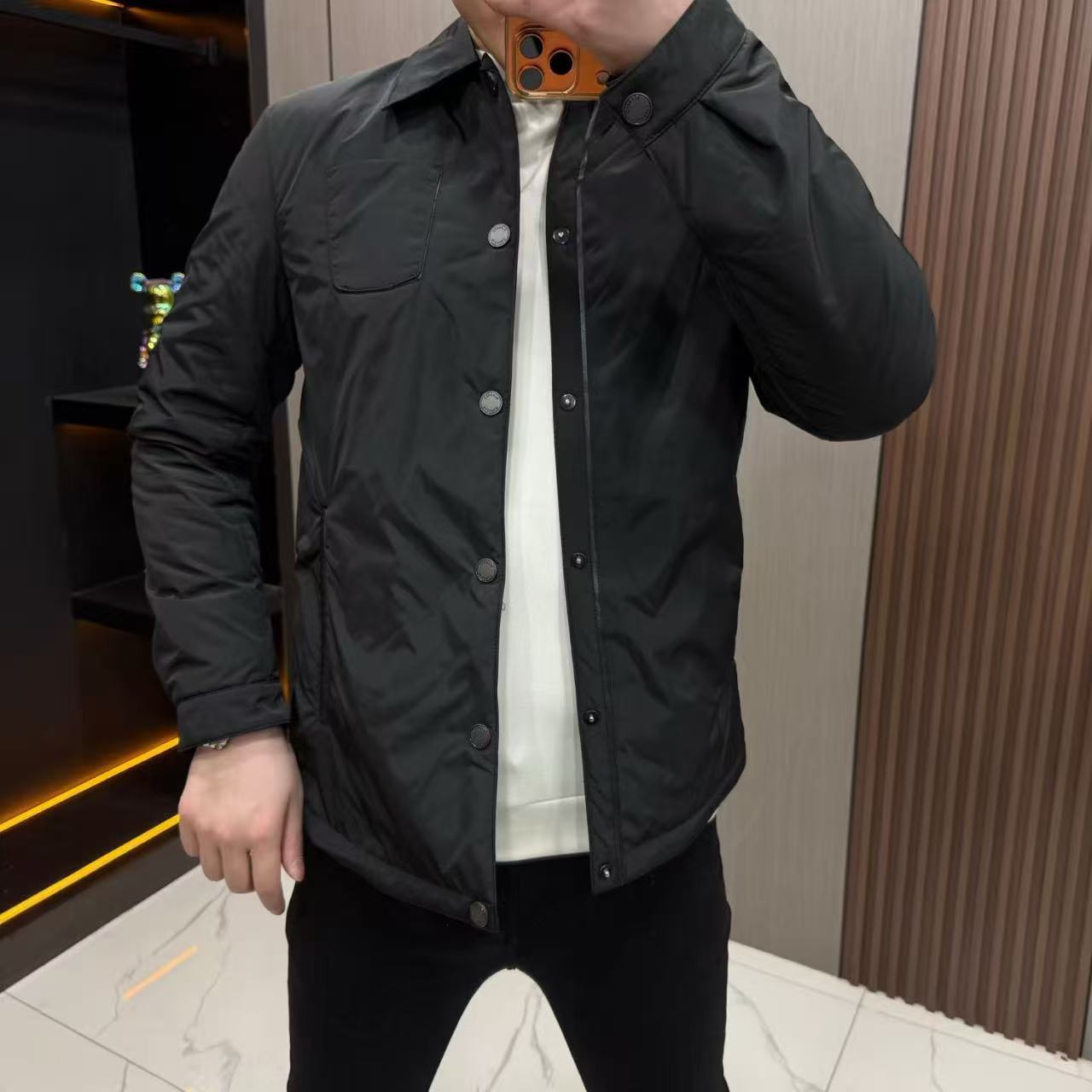 1961 Men's Spring and Autumn Casual Quality Executive Lapel Jacket Fashion Trend Easiest for Match High-End Plaid Business