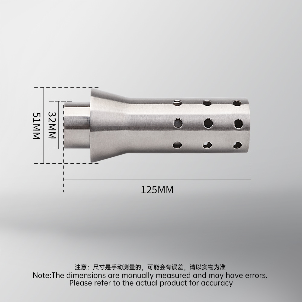 Motorcycle exhaust pipe muffler plug M3 double back pressure core muffler 51MM universal NINJA400 GSX250R
