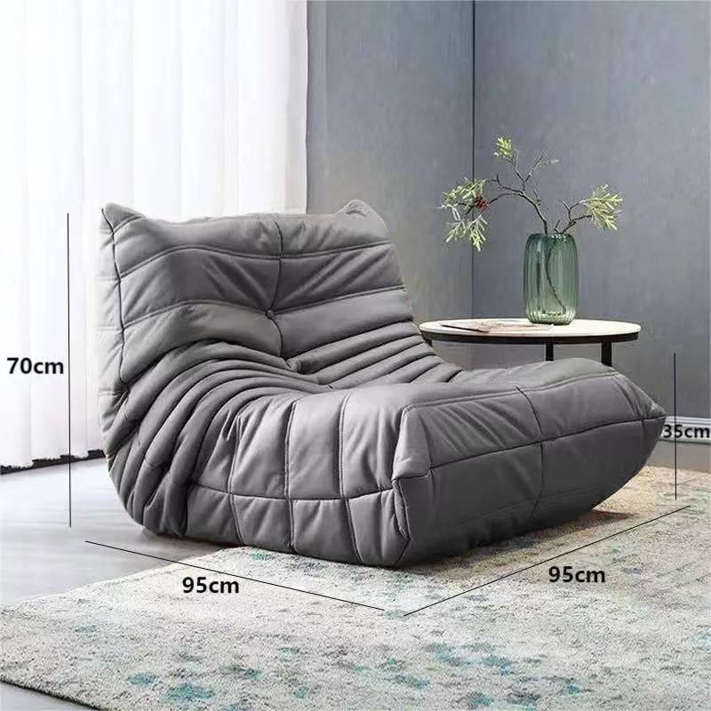 Yla oruga sofá perezoso sala de estar puede dormir se puede acostar balcón dormitorio sofá individual original Togo Red Hugh