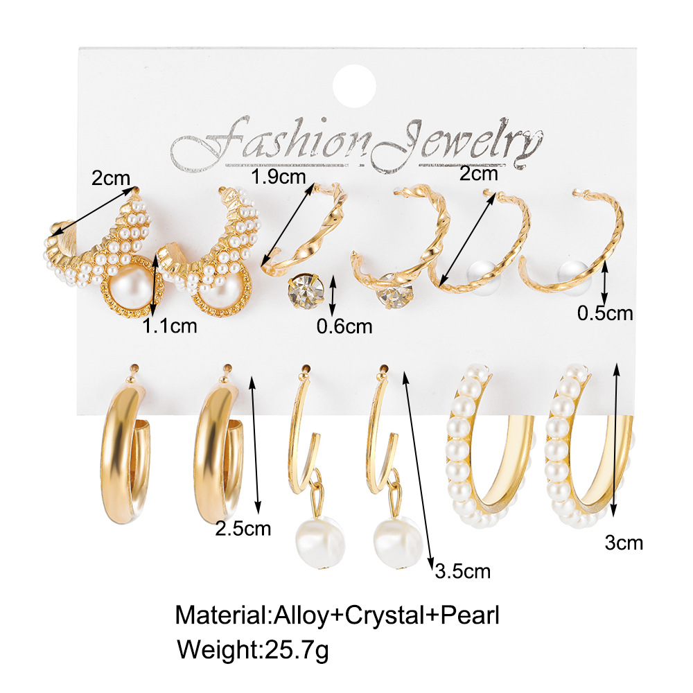 18g Weight Rhinestones Inlay Material Earrings Classification 1 Set Quantity Daily Occasion Imitation Pearl, Metal Material Star, Heart Shape Pattern Women'S Gender Plating Design Simple Style Style 1 Set Simple Style Star Heart Shape Plating Imitation Pearl Metal Rhinestones Earrings 1