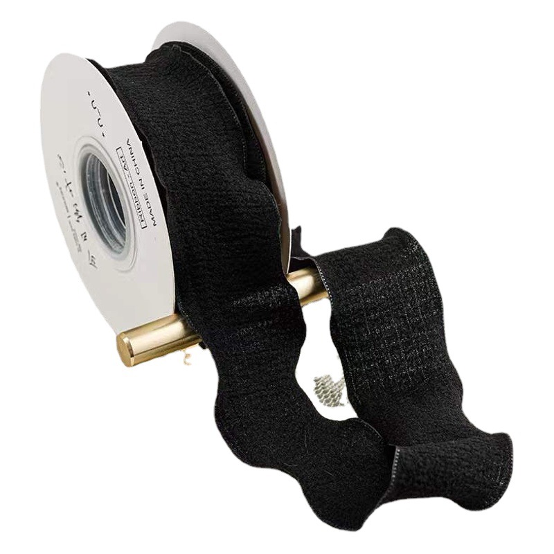 4cm volantes cinta plisada Lino avanzada fishtail hilo flor hornear caja de regalo embalaje cinta ropa Accesorios