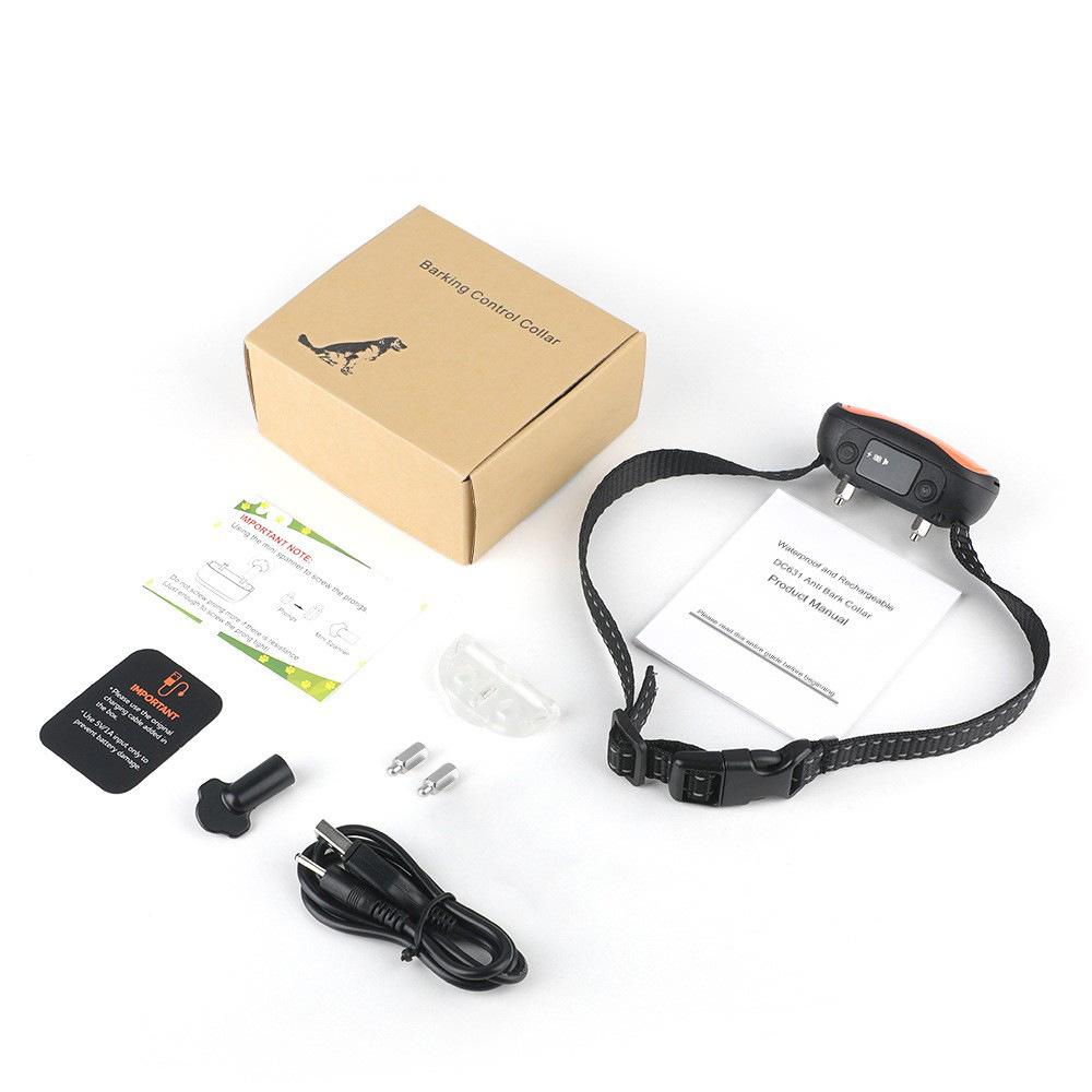 亚马逊热销止吠项圈狗狗训练器带训狗器防狗叫新款震动电击止吠器