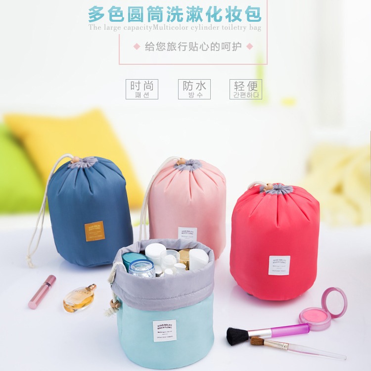 Corea del Sur viaje de gran capacidad bolsa de cosméticos traje de viaje bolsa de lavado bolsa de almacenamiento impermeable al aire libre cilindro bolsa de lavado