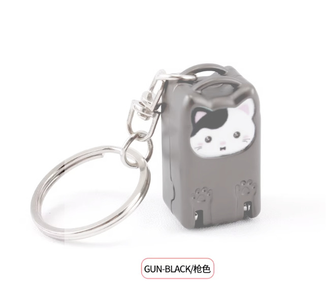 Acero inoxidable plegable mini pinza de uñas portátil único conjunto de cortador de uñas tijeras de uñas con llave colgante