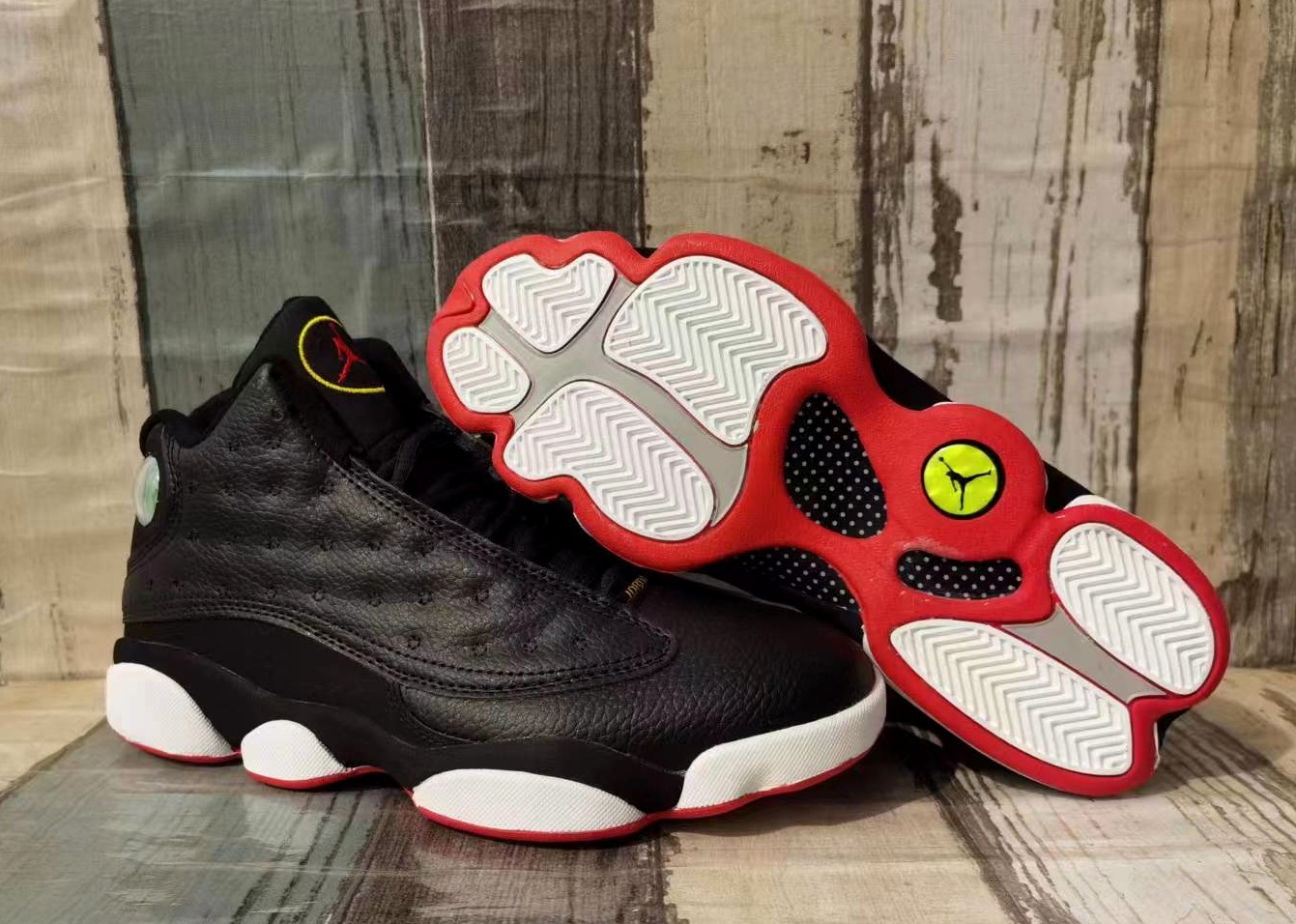 Fábrica de zapatos Putian transfronterizos de alta calidad AJ13 todas las estrellas de platino oro espejo negro pantera Joe13 zapatos de baloncesto para hombres y mujeres