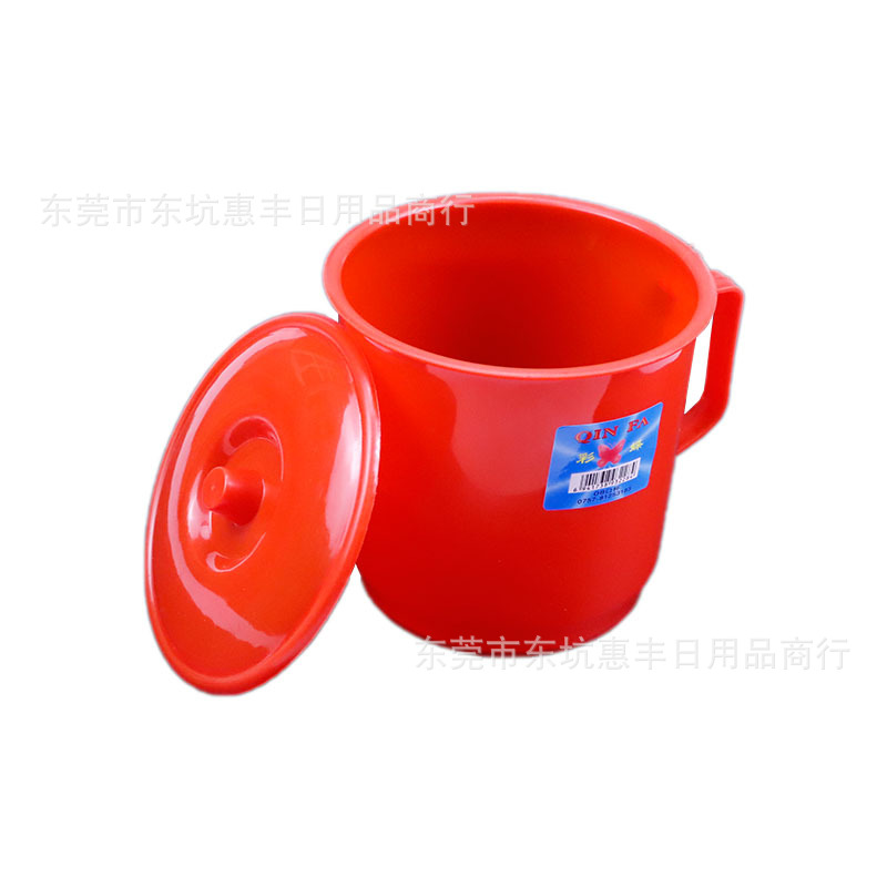 Color plate 12cm cup with lid plastic washing and brushing Cup industrial color mug supermarket department store wholesale