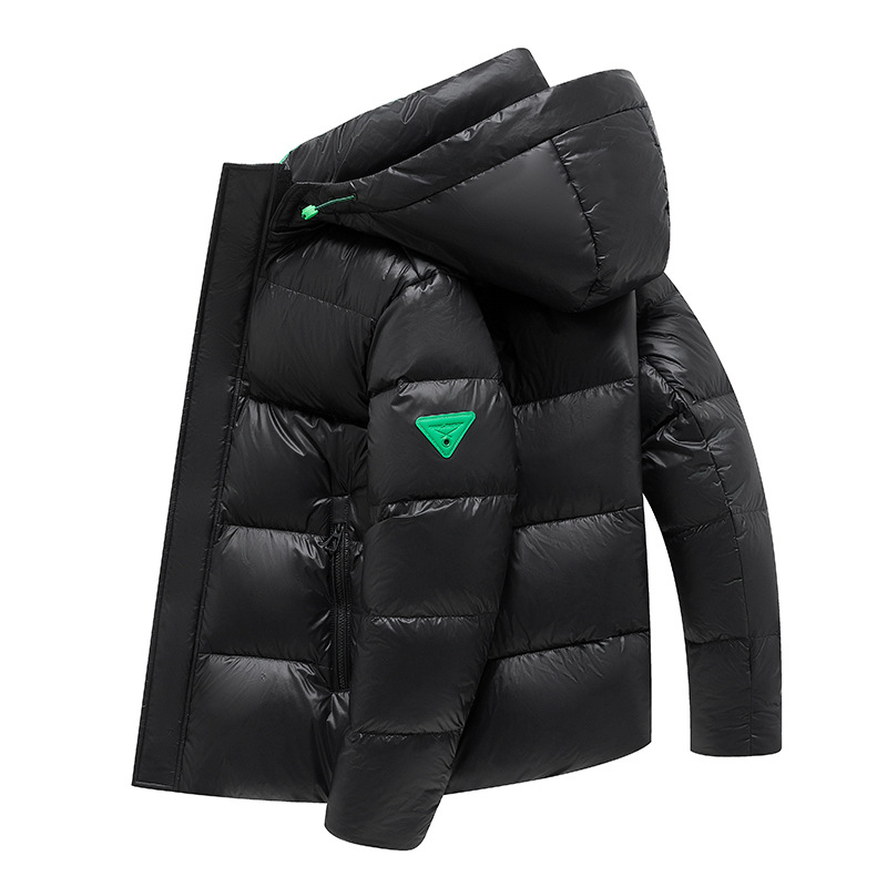 Neue beliebte dicke mit glänzender Oberfläche, keine Wäsche, modischer Trend, kältefeste Winterkleidung, Daunenjacke mit Kapuze, Herren_voghion.com