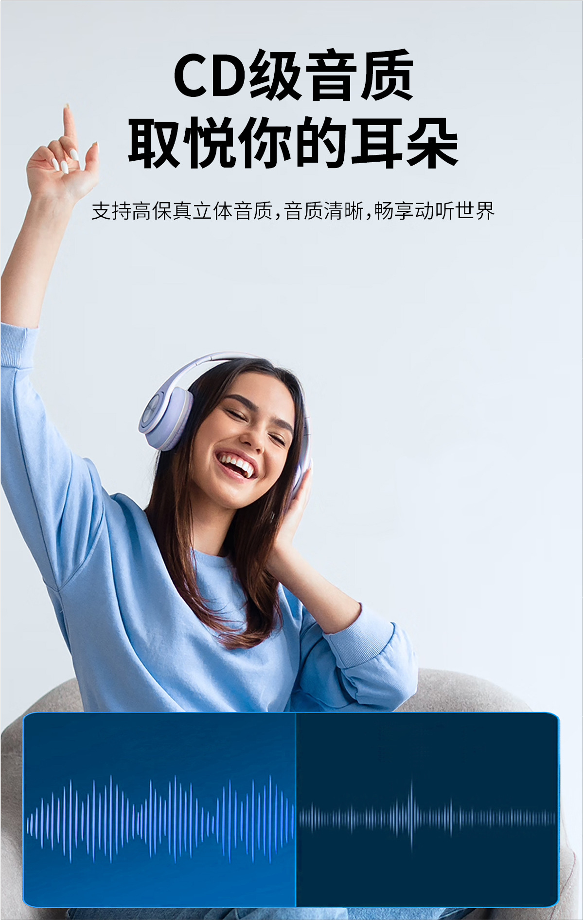 New car wireless 5.3 bluetooth receiver dual-port USB/AUX output lossless sound quality power amplifier converter