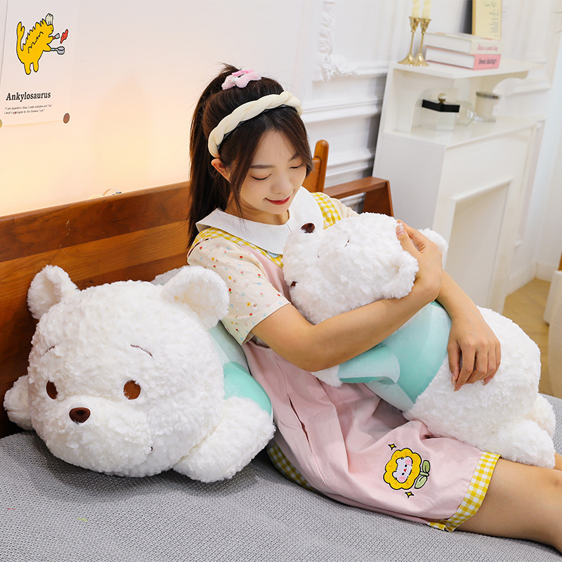 新しいプーさんくまのぬいぐるみ横たわるクマ人形子供のコンパニオン人形女の子の誕生日プレゼント卸売|undefined