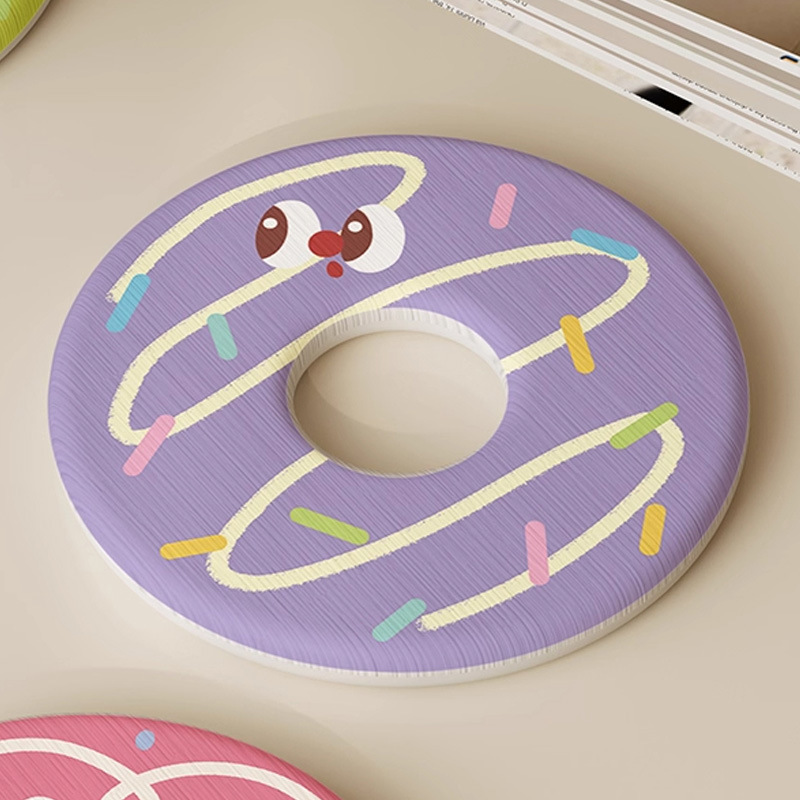 ドーナツラウンド珪藻泥コースターパッドオフィスデスクトップティーカップウォーターカップ吸収性収納パッドダイニングテーブル断熱パッド|undefined