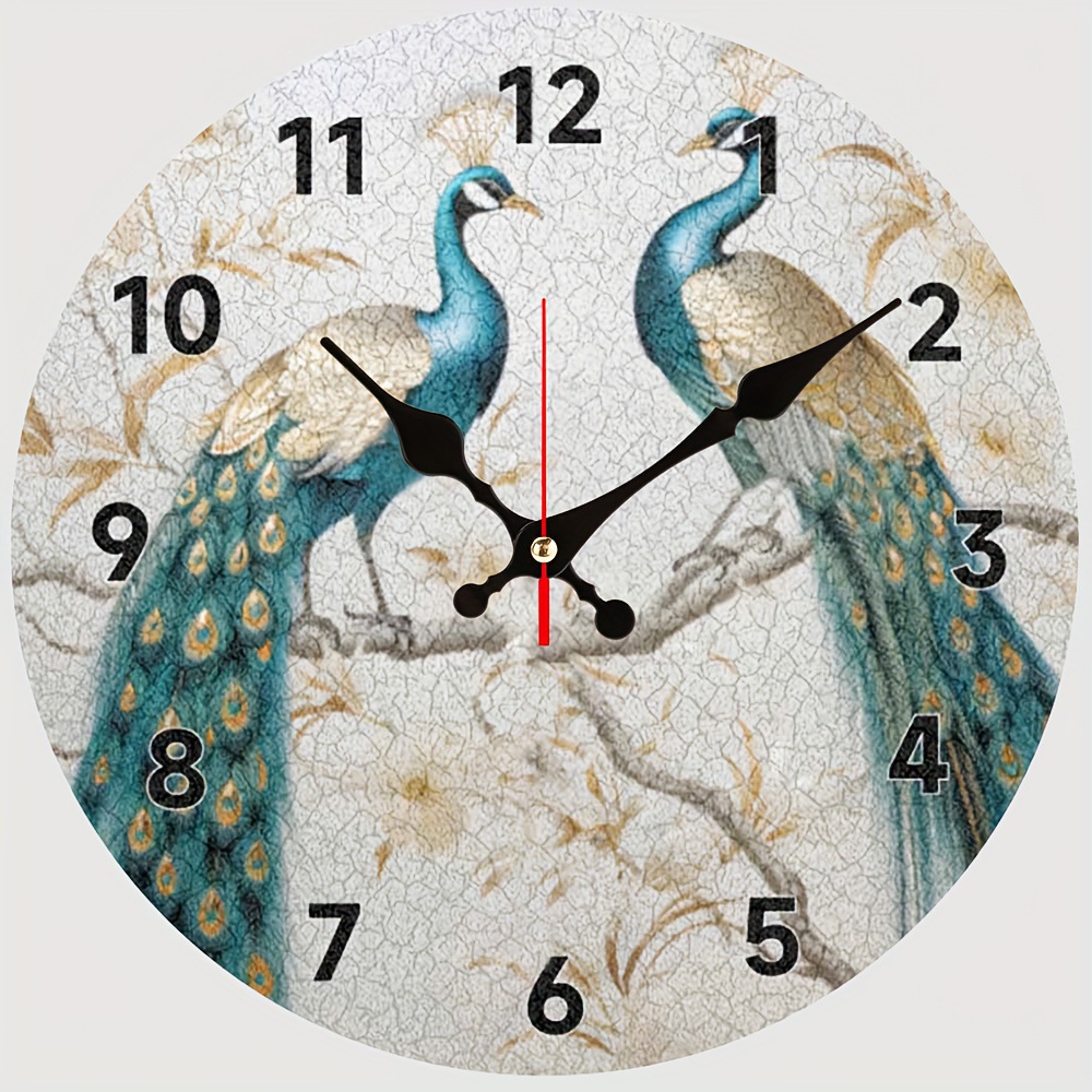 Reloj de pared sin marco con mariposa/animal, reloj simple de tablero de densidad, decoración para sala/comedor, venta directa de fábrica