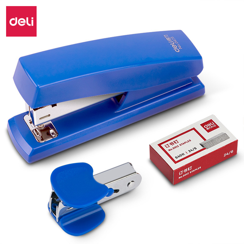 Deli 0354 Stapler Set, Stapler with Staple Remover, Standard Student Stapler Set No. 12 Deli 0354 Stapler Set, Stapler with Staple Remover, Standard Student Stapler Set No. 12
