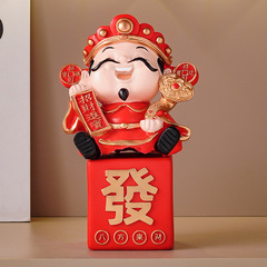 財神爺招財置物客間家庭用旺宅事務机フロント開業プレゼント高級感小衆装飾品