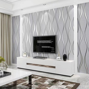 1 roll curve pattern wallpaper self-adhesive instant waterproof removable living room kitchen bedroom home renovation decoration
