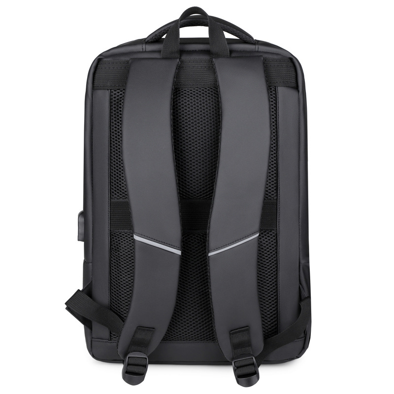 Mochila USB multifuncional simple para hombres transfronterizos, mochila para computadora de gran capacidad para viajes de negocios, LOGO personalizado