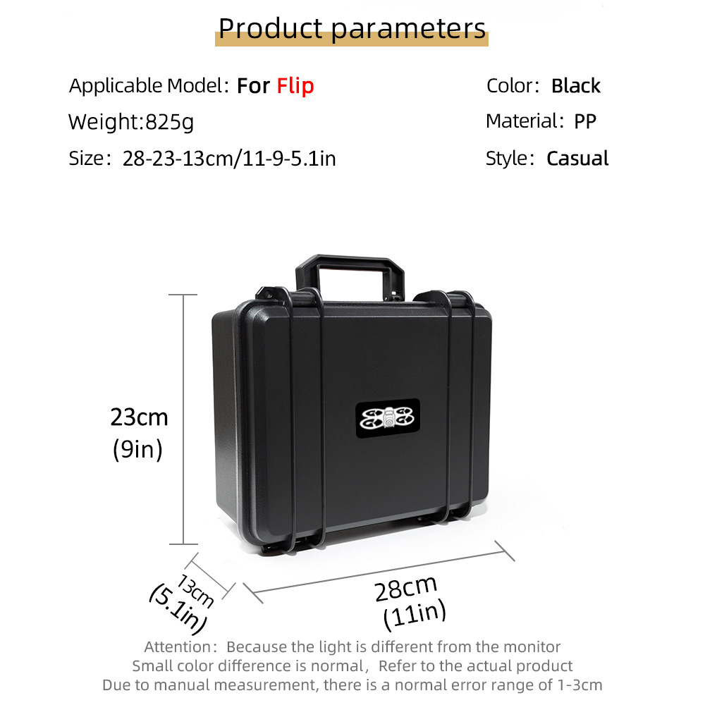 Aplicable a DJI flip caja a prueba de explosiones flip bolsas de almacenamiento de control remoto estándar caja a prueba de explosiones universal dijflip bolsas portátiles