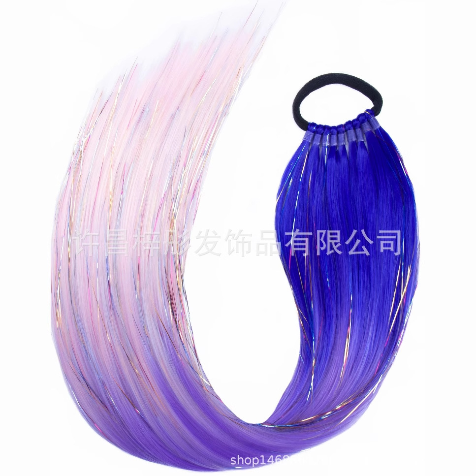 Moda EZ trenza color láser largo caballo cabello peluca color trenza sucia tendencia 9 caballo de oro y plata