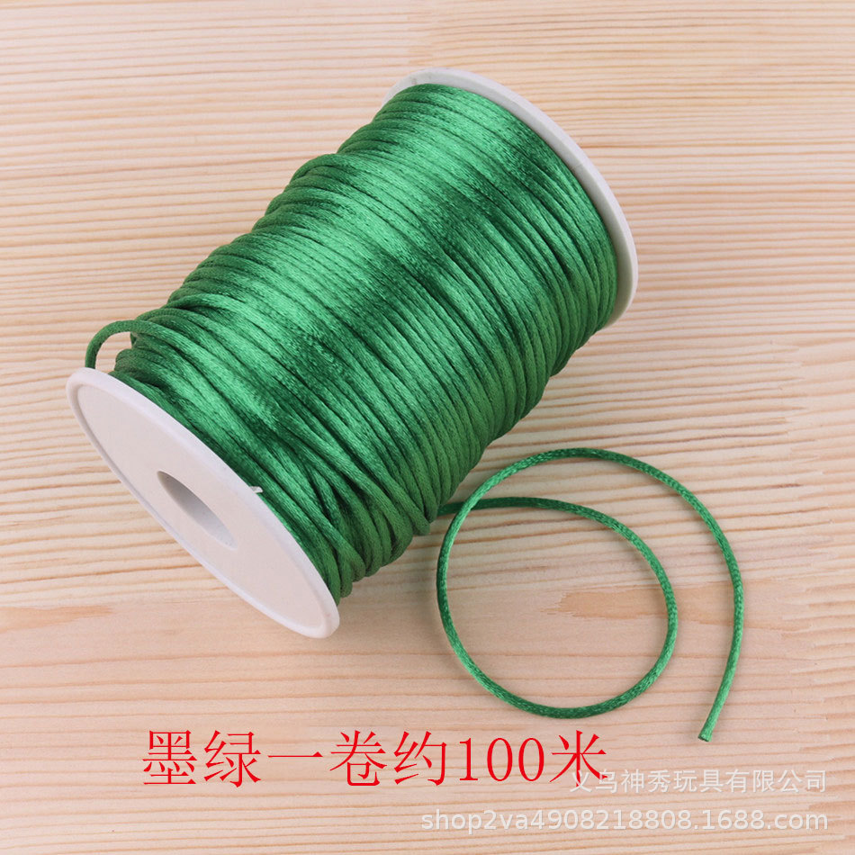 Tejido cuerda roja Jade hilo hecho a mano bricolaje pulsera de oro con cuentas cobre material moneda tejida nudo Chino