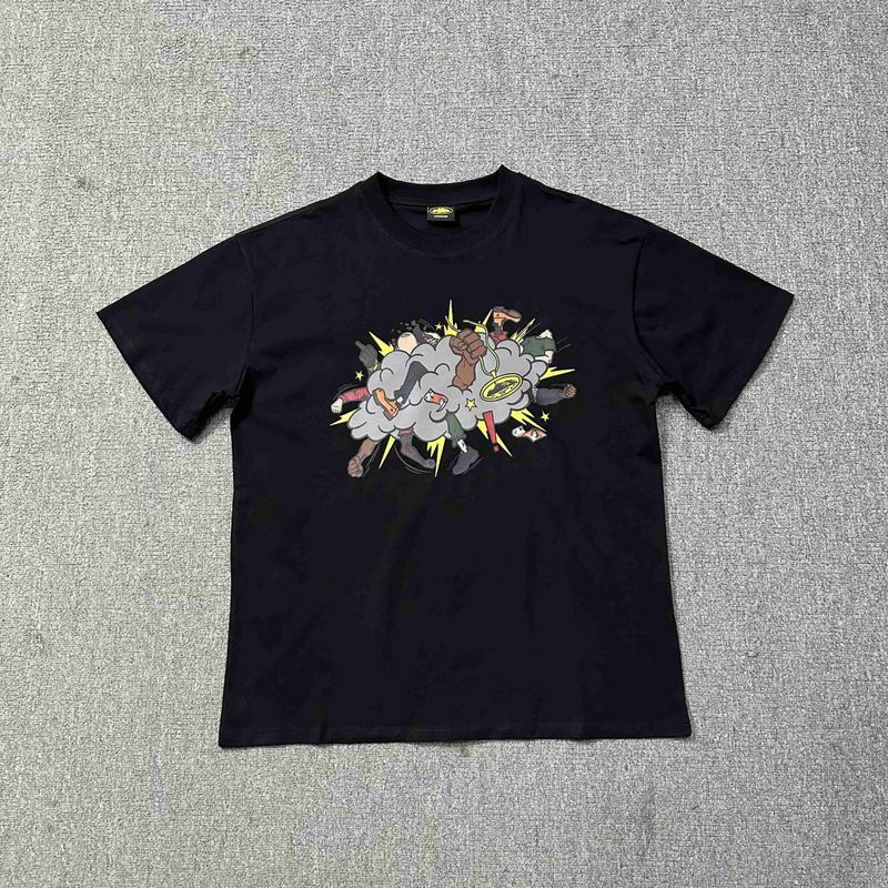 Corteiz verano nuevo diablo isla diversión carta impresión moda marca hombres y mujeres sueltos casual manga corta Camiseta cuello redondo