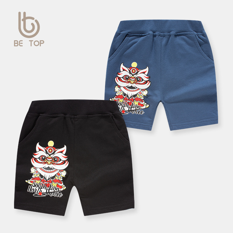 Pantalones cortos de estilo chino para niños, modelo 2026, pantalones casuales para bebés, pantalones de algodón puro de cinco puntos, ropa infantil al por mayor image 3