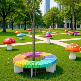 户外实木桌椅;排椅、等候椅;户外金属桌椅