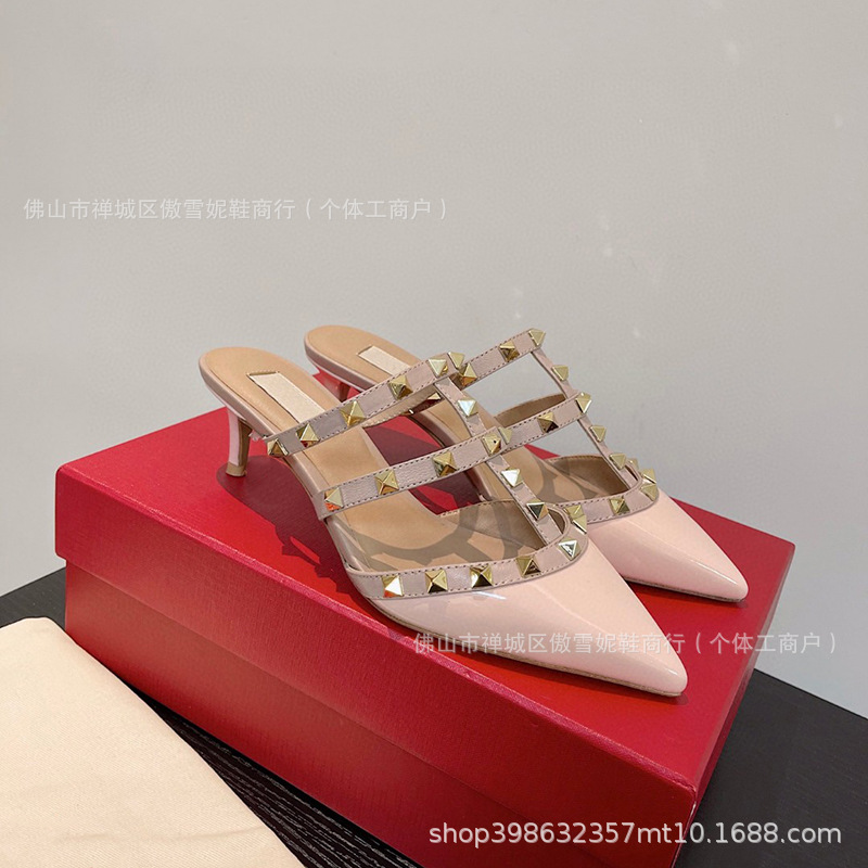 누드 핑크 페이턴트 가죽【6CM】