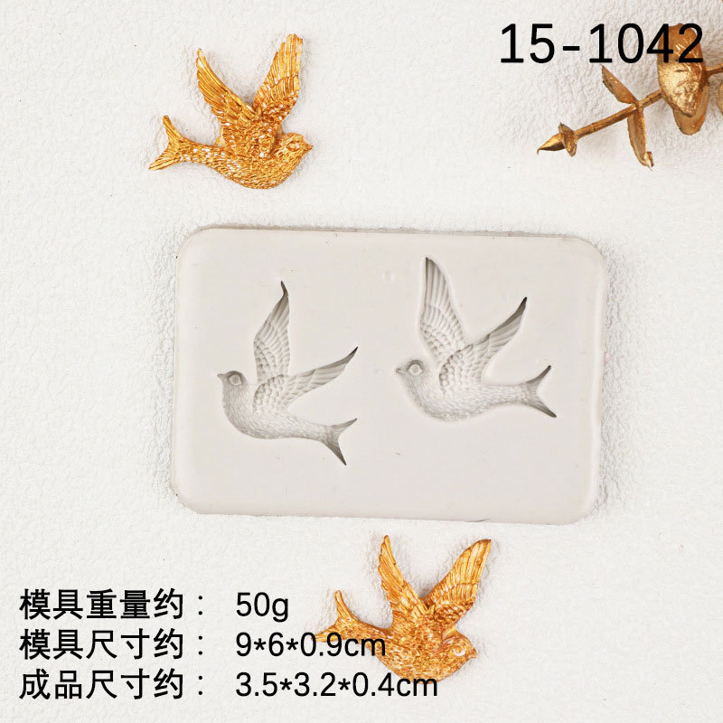 Nueva golondrina pájaro silicona molde Mesa decoración colgante hecho a mano epoxi DIY accesorios de la joyería decoración del molde